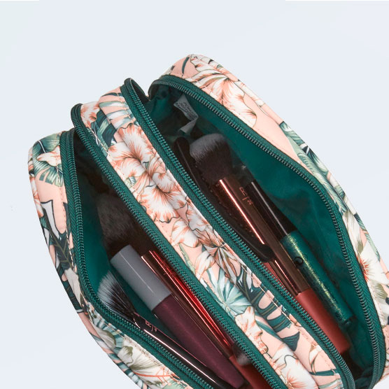 Scunci Away Floral Double Zip Organizer